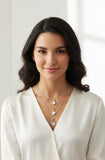 Stylish silver-plated floral and geometric pendants