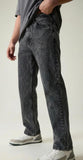 Men Black Cloud Original Mid-Rise Heavy Fade Stretchable Wash Baggy Fit Jeans