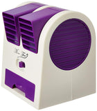 Mini Fan & Portable Dual Bladeless Small Air Conditioner Water Air Cooler Powered by USB & Battery Use of Car/Home/Office